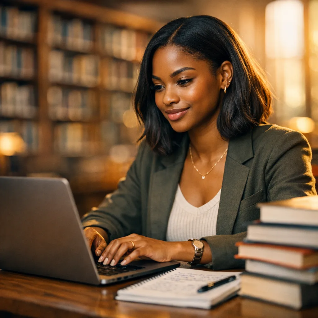 Jeune professionnel préparant sa candidature de stage