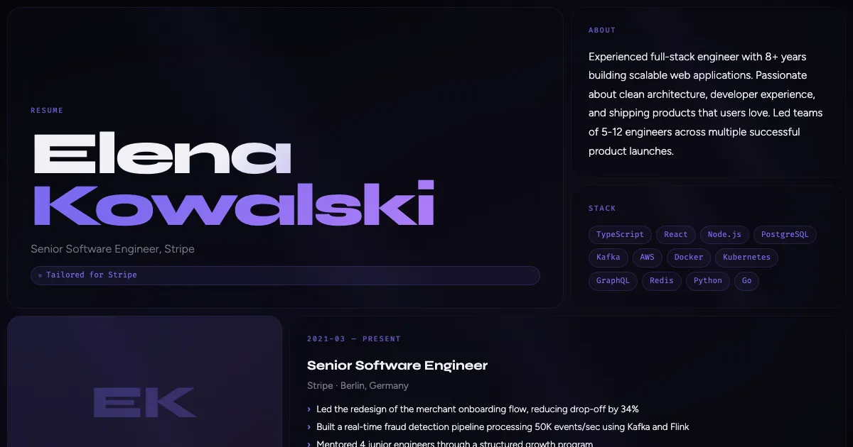 Example application website in the Prism theme