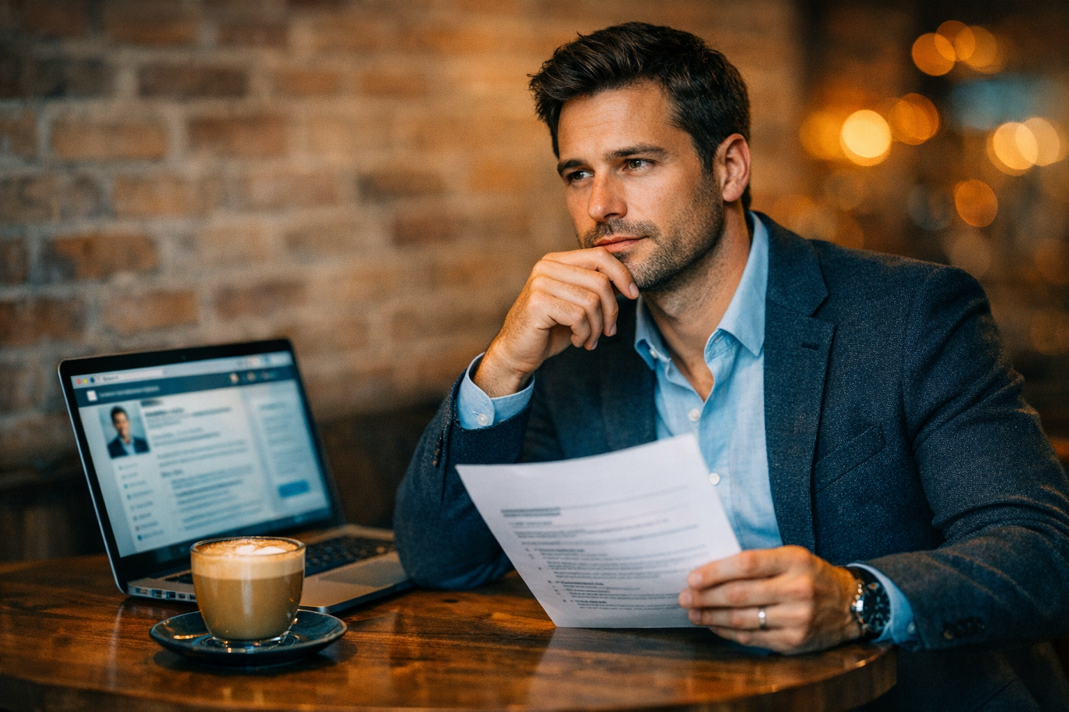 Profesional optimizando su perfil de LinkedIn para generar un curriculum